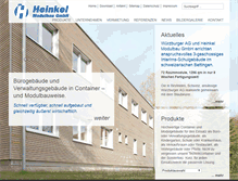 Tablet Screenshot of heinkel-modulbau.de